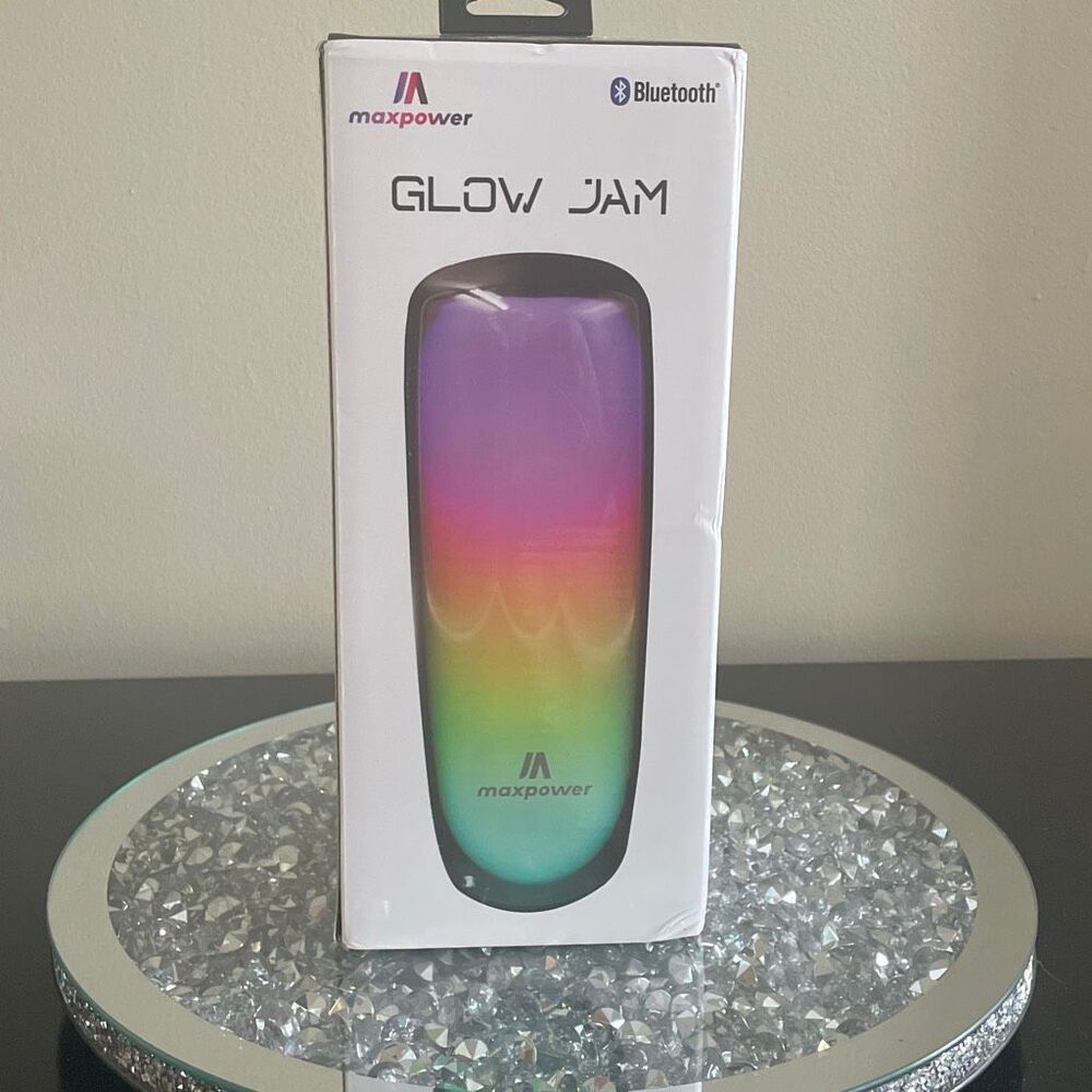 New in box Maxpower Bluetooth Glow Jam Portable Speaker (MPD396)